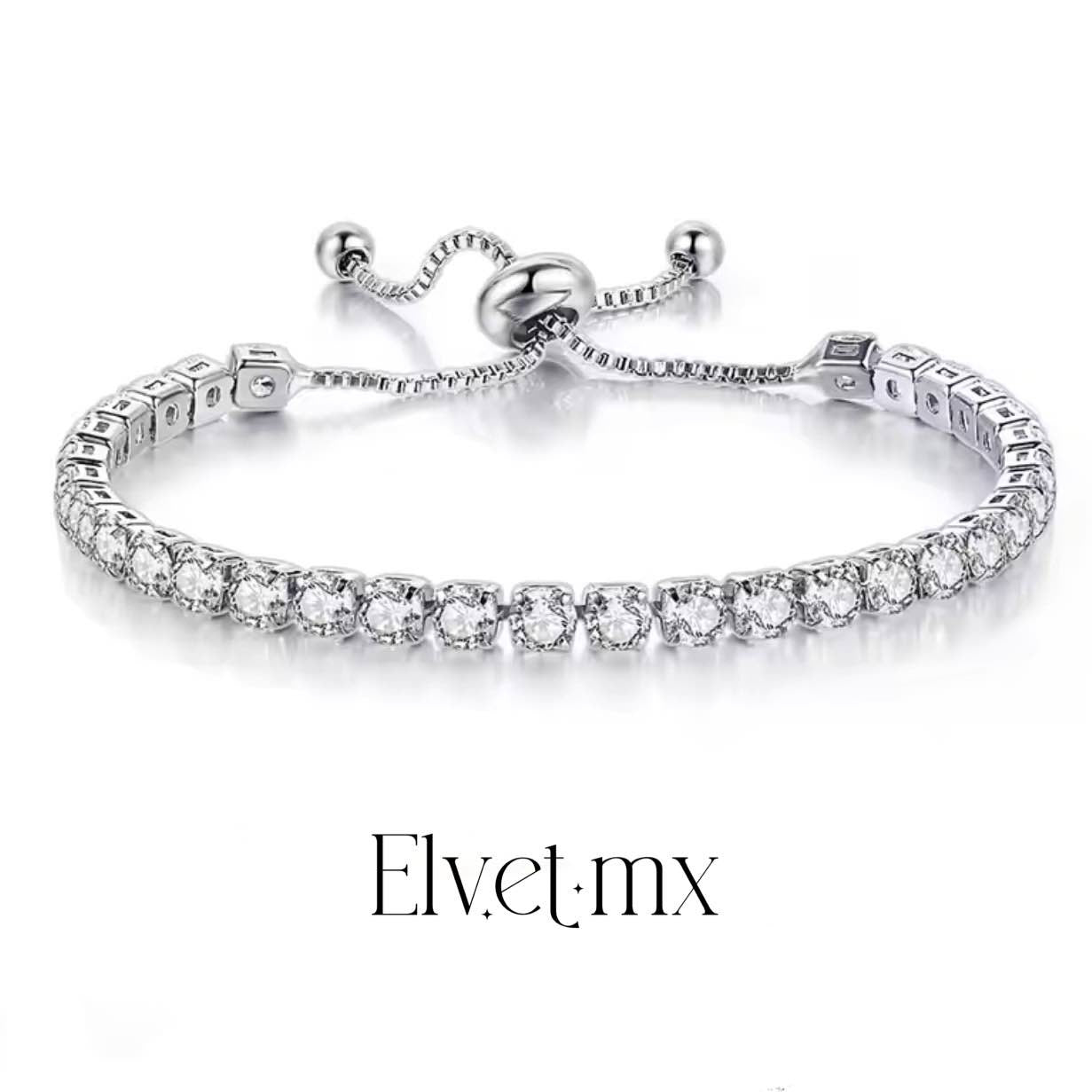 Pulsera ajustable con zirconia