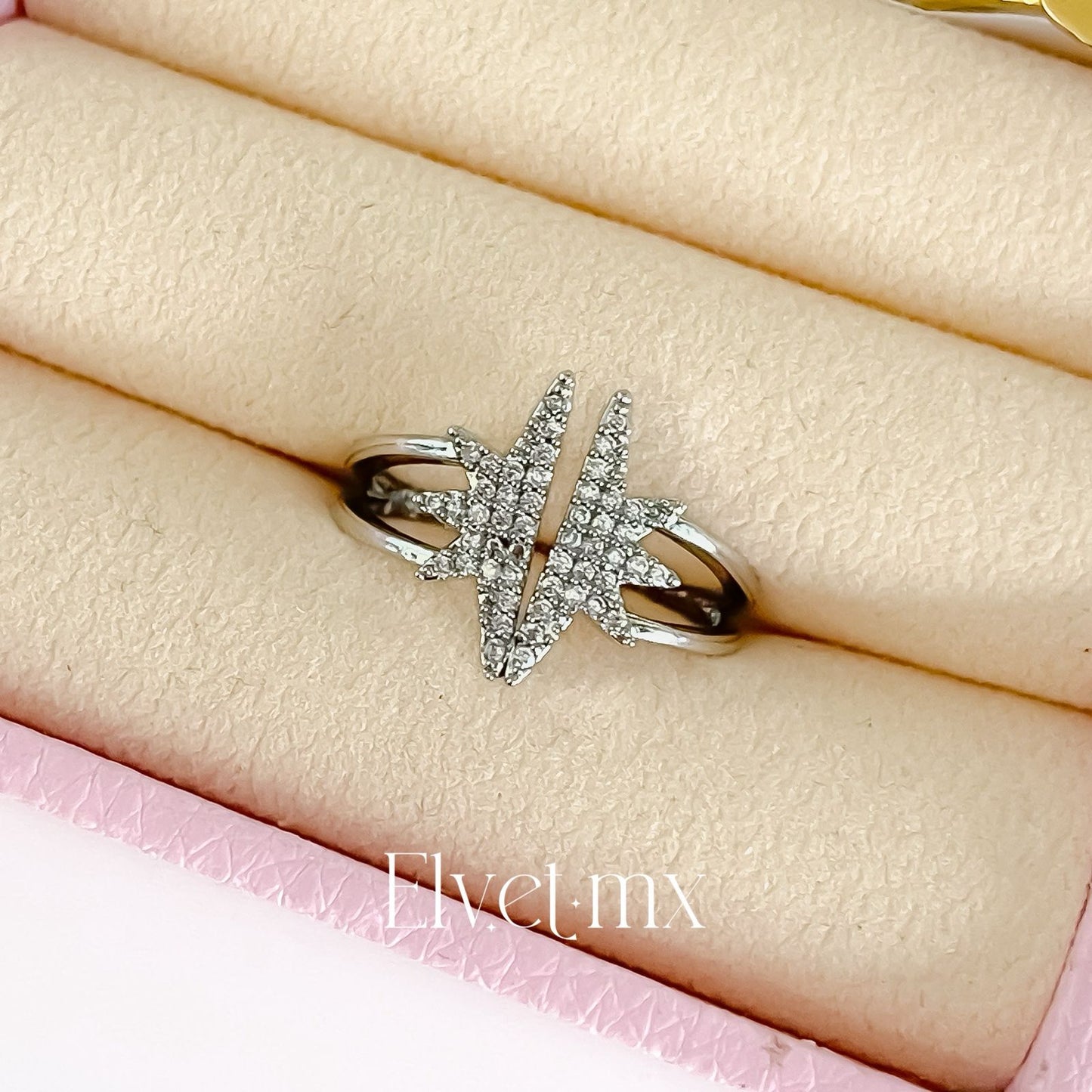 Anillo estrella de David plata